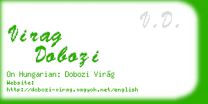 virag dobozi business card